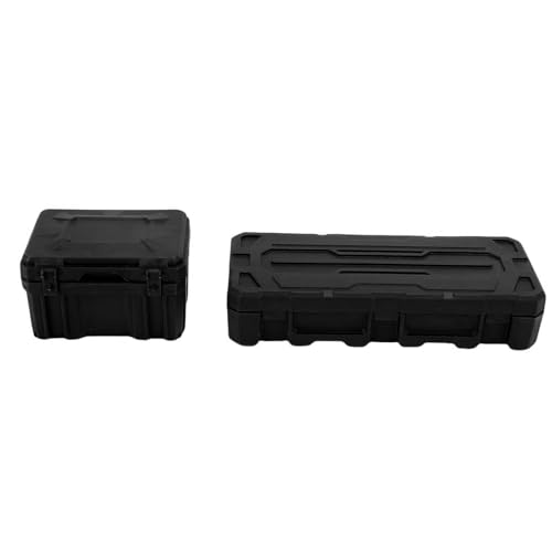 SPYMINNPOO RC -Autogepäckkoffer und Werkzeugkasten Set, Hohe Simulationsspeicherzubehör für Mainstream -Skala -Modellautos (Black) von SPYMINNPOO