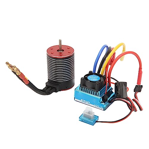RC Bürstenloser Motor und ESC -Set, Wasserdicht Hochtorsion 3650 Bürstenloser Motor 120A ESC -Kombination für RC -Auto (5200KV) von SPYMINNPOO
