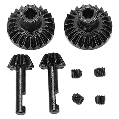 SPYMINNPOO RC Car Gears, 1/16 Scale Model Bull Gear Set Stainless Gear Verbesserte Teile für RC Model Military Truck Remote Control Truck(Schwarz) Modellspielzeug Zubehör Für Modellautos von SPYMINNPOO