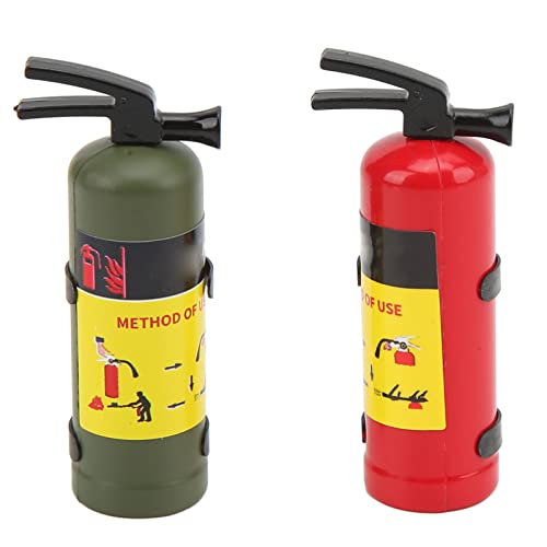 SPYMINNPOO RC Car Simulierter Feuerlöscher, Dekorativer Mini Feuerlöscher für AXIAL RC Car Dekorationszubehör Rot und Grün Modellspielzeug Zubehör Für Modellautos von SPYMINNPOO