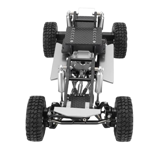 SPYMINNPOO RC -Chassis -Rahmen, Kohlenstofffasern Versammelten Auto -Upgrade -Teile für -Aufstieg 18 1/18 RC Crawler (schwarzes Silber) von SPYMINNPOO