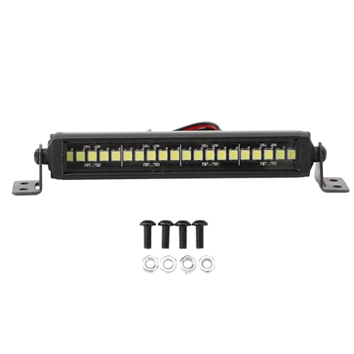 SPYMINNPOO RC-Crawler-Auto-Lichtleiste, Einreihiges Simuliertes Dachlicht aus Aluminium mit Hoher Helligkeit und 20 LEDs für 1/10 RC-Crawler-Auto von SPYMINNPOO