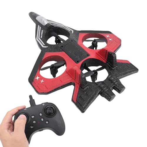 SPYMINNPOO RC Glider, 2,4 GHz Fernbedienung Airpalne, 4 Motorschub | 3 Geschwindigkeiten | 360 ° Stunts Fernbedienungsflugzeugspielzeug mit Lichtern (Doppelbatterien) von SPYMINNPOO