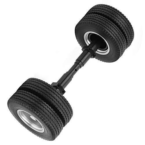 SPYMINNPOO RC Hinterachreifen, Fernbedienungsauto -Reifen 1/14 Scale Tractor Trailer Wheel Hub Aluminium -Legierung mit Traging für DIY -Modifikation von SPYMINNPOO