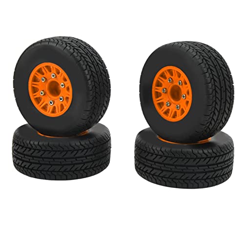 SPYMINNPOO RC-LKW-Rad, 1/10 Kurzstrecken-LKW-Reifen, Starker Dämpfung Griff, Kompatibel mit ARRMA (ORANGE) von SPYMINNPOO