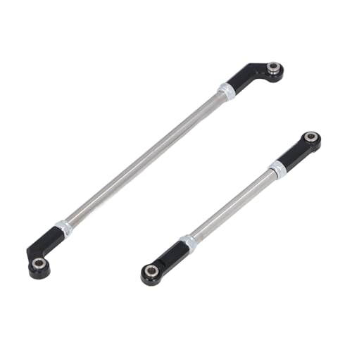 SPYMINNPOO RC-Lenkstange, 90 Mm Lenkzugstangen-Verbindungsgestänge aus Aluminiumlegierung, Lenkstangen-Set für SCX10 III 1/10 RC Crawler Car (Black) von SPYMINNPOO