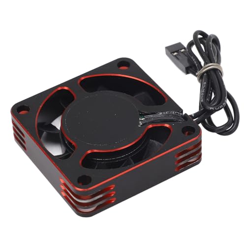 SPYMINNPOO RC -Motorkühlventilator, Bürstenloser Moto 40x40 Mm 15000 U/Min RC ESC -Wärme -Lüfter für Axiale Redcat HPI DC 5‑9V (Rot) von SPYMINNPOO