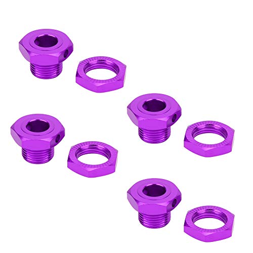 SPYMINNPOO RC-Rad-Sechskant-Schraubendreher, 4 Stück, RC-Rad-Sechskant-Schraubendreher, 17-mm-Aluminiumlegierungs-Rad-Sechskant-Kupplungssatz für HSP 1/8 RC-Auto (Purple) von SPYMINNPOO