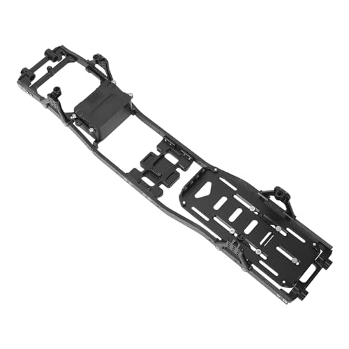 SPYMINNPOO RC Rahmen Chassis Kit, Carbonfaser Radstand Aufhängungsrahmen Träger Zubehör für 1/10 AXIAL SCX10 RC Crawler (Black) von SPYMINNPOO