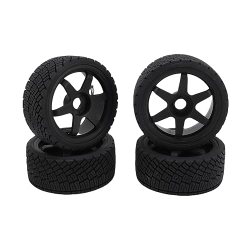 SPYMINNPOO RC -Rallye -Autorreifen &, 17 -mm -Hub Schwerlast -Plastik -Rennreifen Ersatzreifen, Anti -Slip -Design (Black) von SPYMINNPOO