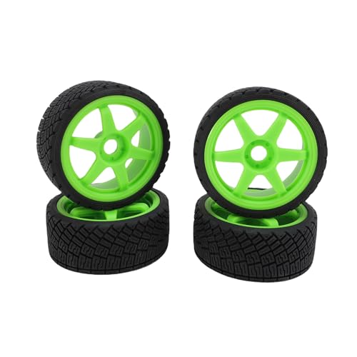 SPYMINNPOO RC -Rallye -Autorreifen &, 17 -mm -Hub Schwerlast -Plastik -Rennreifen Ersatzreifen, Anti -Slip -Design (Green) von SPYMINNPOO