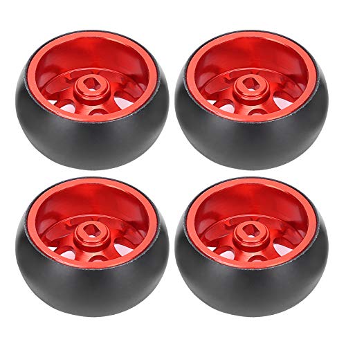 SPYMINNPOO RC -Reifen, Aluminium -Legierung RC -Reifen Upgrade Leichtes Rad Hub -Drift -Reifen Ersatz für Wltoys K969 1/28 RC -Auto (Rot) von SPYMINNPOO