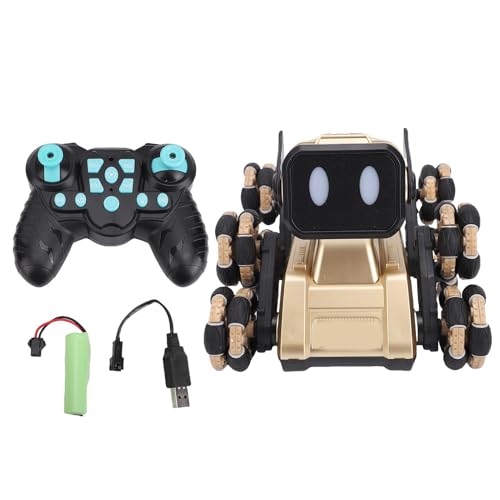 SPYMINNPOO RC -Roboterhundspielzeug, Fernbedienungsstunt -Auto mit Transformationsfunktion 8 Design für Interaktives Spiel (Gold) von SPYMINNPOO