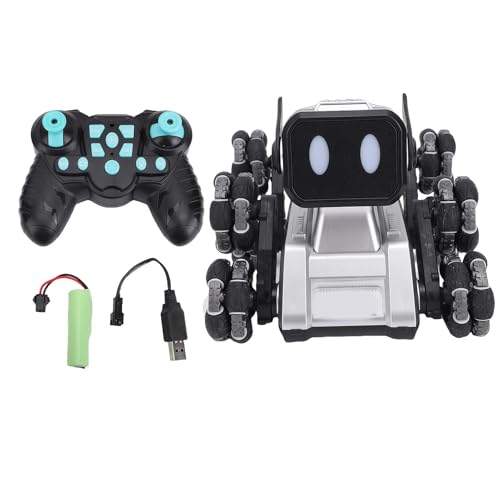 SPYMINNPOO RC -Roboterhundspielzeug, Fernbedienungsstunt -Auto mit Transformationsfunktion 8 Design für Interaktives Spiel (Silver) von SPYMINNPOO