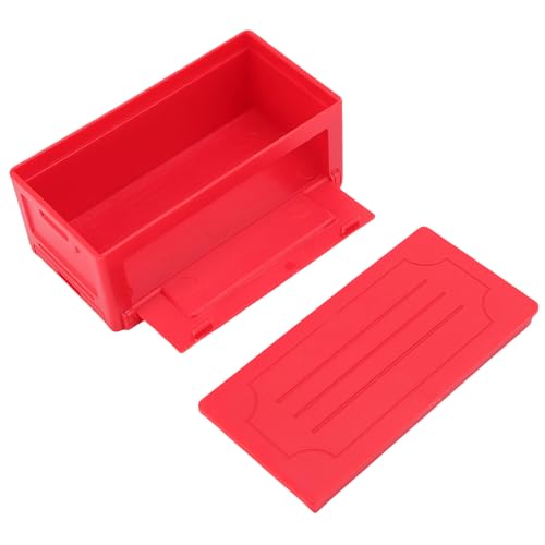 SPYMINNPOO RC Simulierte Toolbox, Echte Dekorative Box Flexible Aufbewahrungskoffer für Spielzeugabläufe und Technische Fahrzeuge (Rot) von SPYMINNPOO