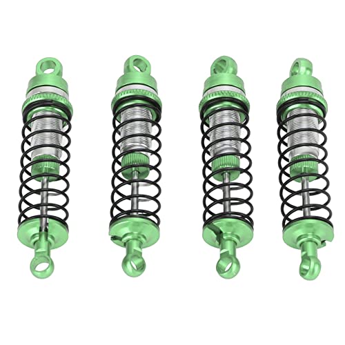 RC Stoßdämpfer Set, 1/18 RC Auto Vorne Hinten Stoßdämpfer Aluminiumlegierung Absorber Dämpfer Kompatibel mit Latrax Teton RC Auto(Grün) von SPYMINNPOO