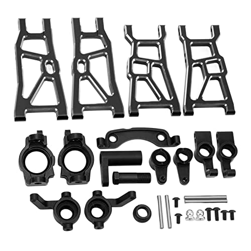 SPYMINNPOO RC Suspension ARM -Lenkset, Aluminium -Legierungs -Federungs -ARM -Lenkteile für ZD Racing DBX 10 1/10 (Black) von SPYMINNPOO