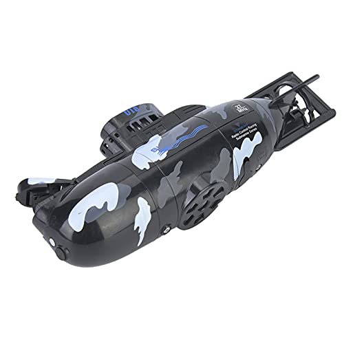SPYMINNPOO RC-U-Boot-Spielzeug, Mini-Simulation, Militärische Fernbedienung, 6-Kanal-U-Boot-Spielzeugmodell für Erwachsene, Kinder, 2 Farben(Schwarz) Modellspielzeug Schiffsmodellmaschine von SPYMINNPOO