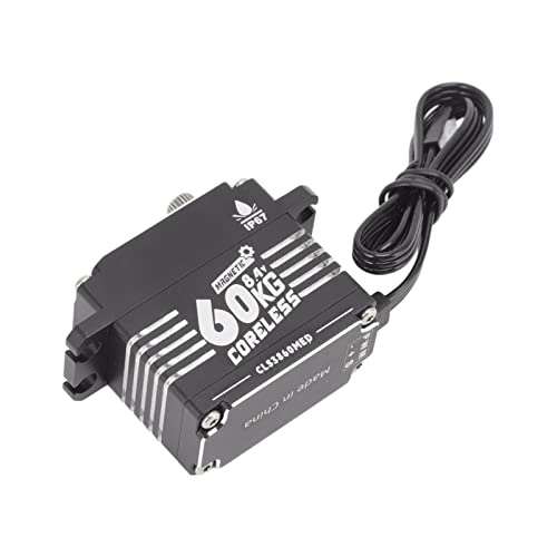 SPYMINNPOO RC-Zahnradservo Servo RC Lenkservo RC, Aluminiumlegierung, programmierbar, Schwarz, kernloser Motor, 60 kg, IP67, Lenkgetriebe SPYMINNPOO RC-Zahnradservo Servo RC Lenkservo RC, Aluminiumlegierung, programmierbar, Schwarz, kernloser Motor, 60 kg, IP67, Lenkgetriebe von SPYMINNPOO