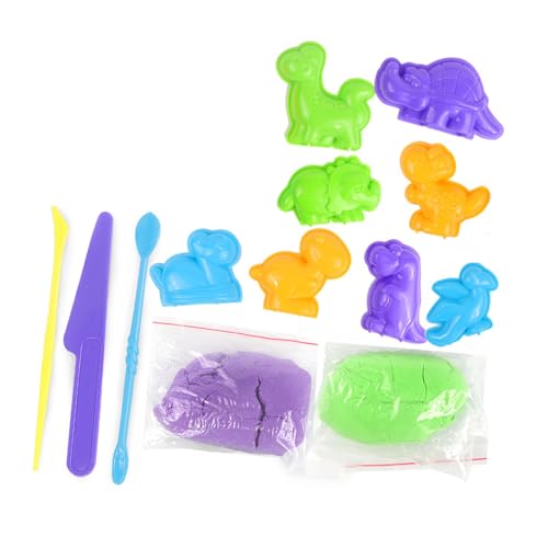 SPYMINNPOO Spielsand Set für, Lebendige Farben, Spielen Sand, Sensorisches Spielzeug, Mädchen und Jungen (Dinosaurier-Set aktualisiert 10,6 Unzen) von SPYMINNPOO