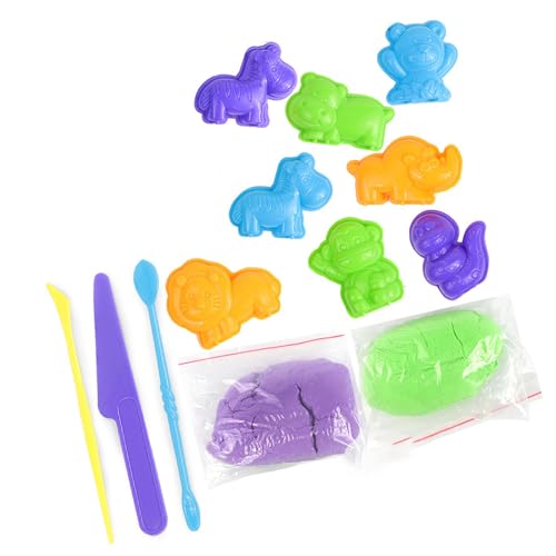 SPYMINNPOO Spielsand Set für, Lebendige Farben, Spielen Sand, Sensorisches Spielzeug, Mädchen und Jungen (Tierset aktualisiert 10,6 Unzen) von SPYMINNPOO