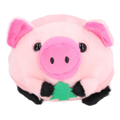 Springende Plüschtiere, Quietschende Kuscheltiere, Multifunktionales Interaktives Spielzeug für Jungen und Mädchen (Rosafarbenes Schwein) von SPYMINNPOO