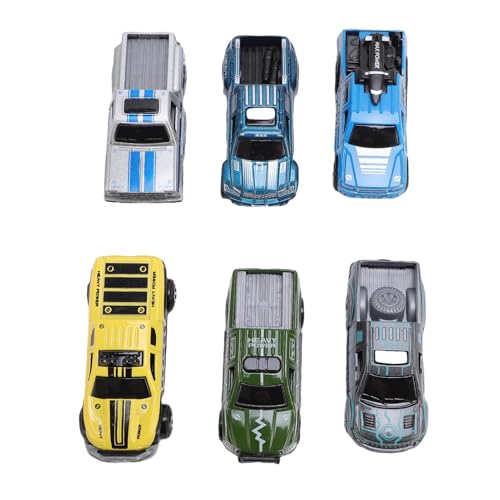 SPYMINNPOO Vintage Model Toy Car Set, 6pcs Lifelike Legierte und Plastik -Sammlerspielzeugautos für Kinderausstellungen und Geschenke von SPYMINNPOO