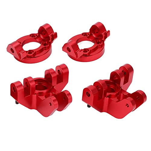 SPYMINNPOO Vorderlenkbecher mit Vorder -C -Sitzbasis C, Feste Achsen für Losi LMT 1/8 LKW, Aluminiumlegierung Metall (Rot) von SPYMINNPOO