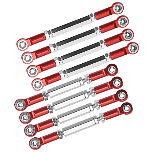 SPYMINNPOO WPL/Mn/FEYU RC -Steuerelemente, Leichte und Langlebige, 4 Lange Traktionsstangen und 4 -Short Körper empfindliche Metalllenkkugeln. (Rot) von SPYMINNPOO