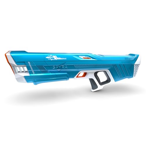 SPYRA SpyraThree™ elektrische Wasserspritzpistole, automatisches Aufladen, 3 Spielmodi, LED-Schuss- & Batterieanzeige, 15m Reichweite, Premium-Sommerspielzeug (blau) von SPYRA