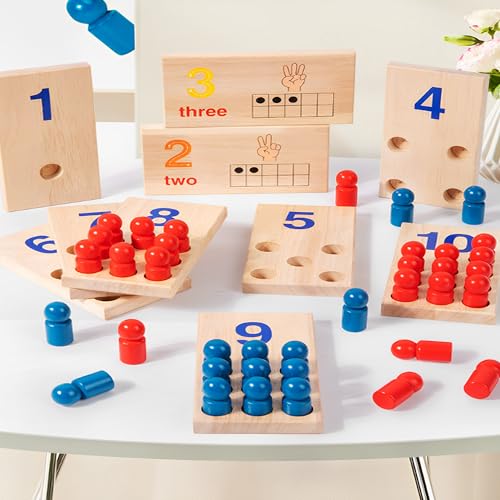 SQAQS 120pcs Doppelseitiges Digital Cognitive Board, Kenntnisse in Chinesisch und Englisch, Kinderspielzeug mit Aufbewahrungsbox, Geschenk Lernspiele ab 3-6 Jahre Holzspielzeug, Vorschule Mathe SQAQS 120pcs Doppelseitiges Digital Cognitive Board, Kenntnisse in Chinesisch und Englisch, Kinderspielzeug mit Aufbewahrungsbox, Geschenk Lernspiele ab 3-6 Jahre Holzspielzeug, Vorschule Mathe von SQAQS