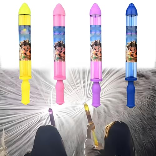 SQAQS 4pcs Feuerwerk Wasserpistole, Traditionelles Spielen Brechen, Partyunterhaltung Water Squirter, Feuerwerk Wasserpistole Wasserspritze Spielzeug(Blau, Pink, Gelb, Violett) von SQAQS
