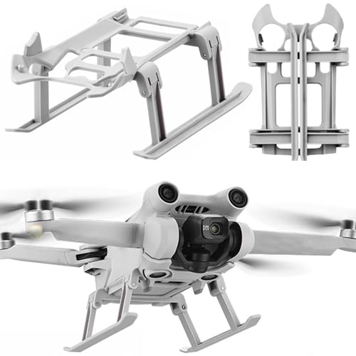 SQAQS Landefüße, Landefüße Erweiterte Fahrwerk Landegestell, Drohnen Zubehör, Verlängerungsbein Landing Gear, faltbare Fahrwerk-Beine, schnelle Demontage(Mini 3/3 Pro) von SQAQS