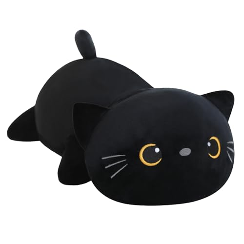 SQEQE Beschwerter schwarzer Katzen-Plüsch, beschwertes schwarzes Katzen-Stofftier gegen Angst, niedliches Plüsch, weiches Kissen, Spielzeug, Geschenk für Kinder und Erwachsene 35 cm SQEQE Beschwerter schwarzer Katzen-Plüsch, beschwertes schwarzes Katzen-Stofftier gegen Angst, niedliches Plüsch, weiches Kissen, Spielzeug, Geschenk für Kinder und Erwachsene 35 cm von SQEQE