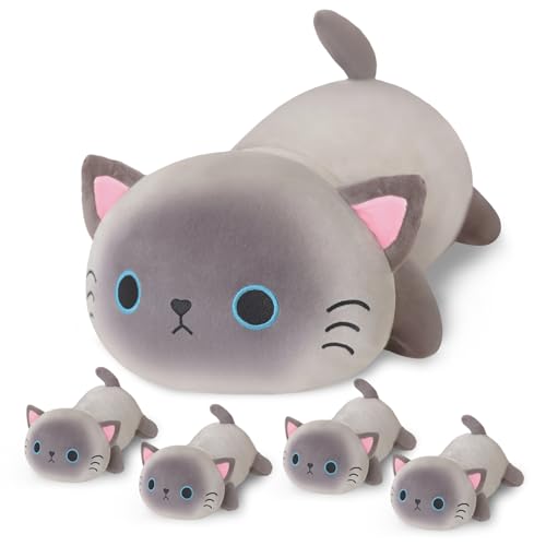 SQEQE Siamese Cat Plushies Stuffed Animals with 4 Babies, Cute Siamese Cat Plush Pillow Soft Toy Birthday Gifts for Girls Boys SQEQE Siamese Cat Plushies Stuffed Animals with 4 Babies, Cute Siamese Cat Plush Pillow Soft Toy Birthday Gifts for Girls Boys von SQEQE
