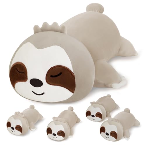 SQEQE Sloth Plushies Stuffed Animals with 4 Babies, Cute Sloth Plush Pillow Soft Toy Birthday Gifts for Girls Boys SQEQE Sloth Plushies Stuffed Animals with 4 Babies, Cute Sloth Plush Pillow Soft Toy Birthday Gifts for Girls Boys von SQEQE