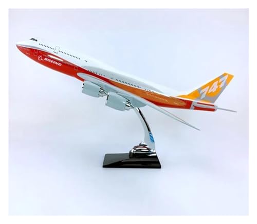 Ferngesteuertes Flugzeug 45 cm Großes Flugzeugmodell, Spielzeug B747-800, Flugzeugmodell, Maßstab 1:150, Druckguss-Kunststofflegierungsflugzeug Mit Sockel von SQFZLL