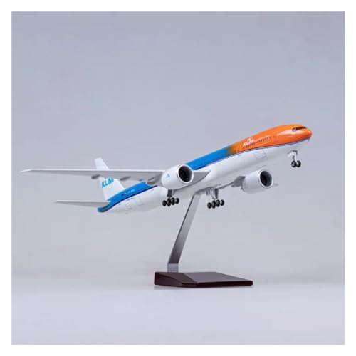 SQFZLL Ferngesteuertes Flugzeug 47CM 1/157 Skala B777 Flugzeug KLM Air Airlines Modell Druckguss Harz Flugzeug Sammlung Display Spielzeug (Größe : No Light) von SQFZLL