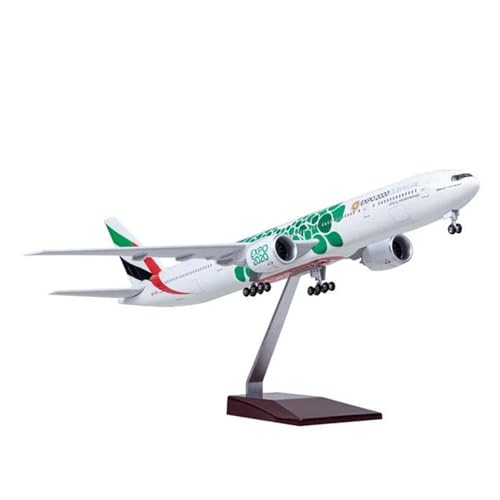 SQFZLL Ferngesteuertes Flugzeug 47CM Maßstab 1:157 Druckgussharzmodell Expo 2020 DUBAIAUE Airlines Boeing 777 Flugzeug Airbus Collection Spielzeug (Größe : No Light) von SQFZLL