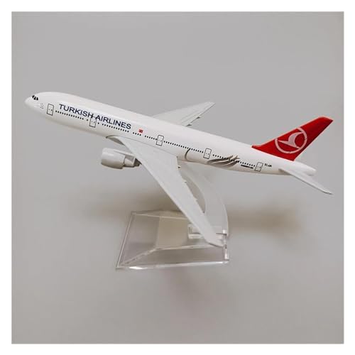 SQFZLL Ferngesteuertes Flugzeug Für Air Turkish Airlines B777 Flugzeug Modell Türkische Boeing 777 Airways Druckguss Flugzeug Modell Flugzeug 16 cm von SQFZLL