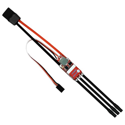 SQRC Bürstenloser ESC 2-6S Lipo, 70A Elektrischer Geschwindigkeitsregler 128KHz XT60 Stecker für RC Motor, ESC mit 5V 4A BEC für RC Raupenwagen, RC Auto Schiff Modelle - ESCape32 von SQRC