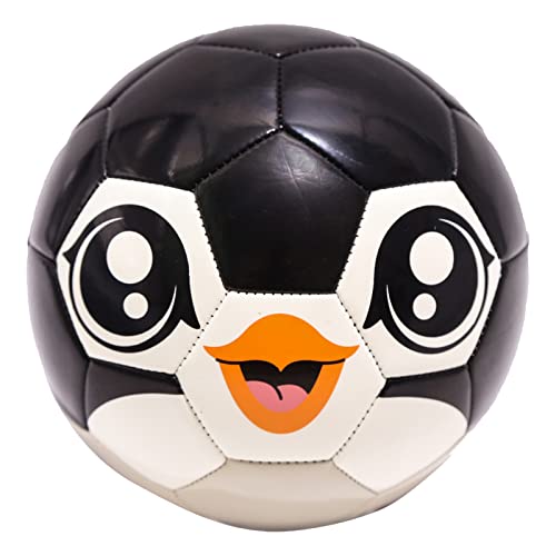SQUAD Kinder Fußball Größe 3 - Niedliches Tier-Design, 15,2 cm Mini-Fußball, für Kinder, Weich und Federnd Geeignet für 2-8 Jahre alte Kleinkinder Jungen Mädchen, Pinguin von SQUAD