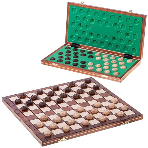 Square - Damespiel - 100 Feld - Dame Set aus Holz - Brett 40 x 40 cm von SQUARE GAME