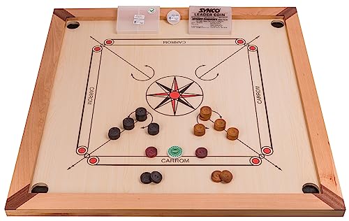 Square - Carrom 840 LUX - Carrom Board - 84 x 84 cm - Profesional Bret Spiel mit Steinen Striker Square - Carrom 840 LUX - Carrom Board - 84 x 84 cm - Profesional Bret Spiel mit Steinen Striker von SQUARE GAME