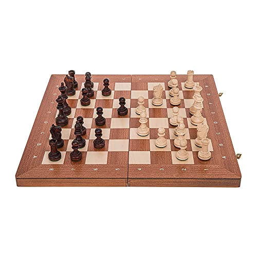 Square - Pro Schach Nr 4 Mahagoni AG - Schachspiel aus Holz - Schachbrett & Staunton 4 von SQUARE GAME