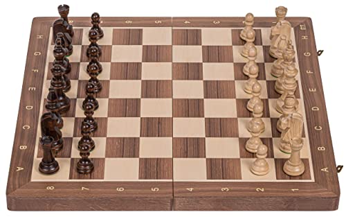 Square - Pro Schach Nr 5 NUSS - Schachspiel aus Holz - Schachbrett & Staunton 5 von SQUARE GAME