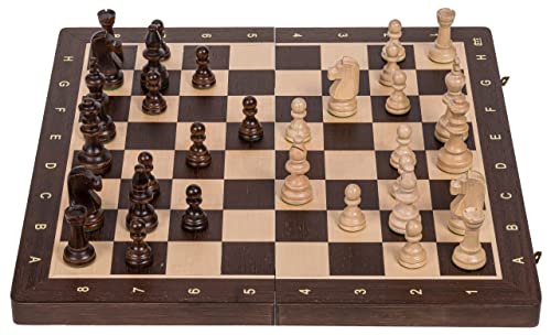Square - Pro Schach Nr 5 WENGE - Schachspiel aus Holz - Schachbrett & Staunton 5 von SQUARE GAME
