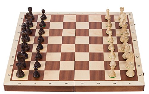Square - Pro Schach Nr 6 Mahagoni BL - Schachbrett & Staunton 6 - Schachspiel aus Holz von SQUARE GAME