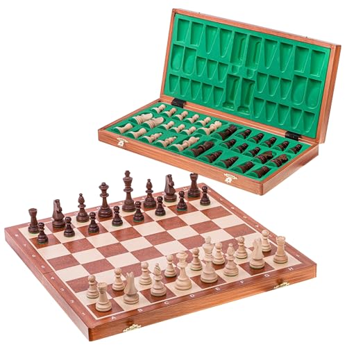 Square - Pro Schach Nr 6 Mahagoni - Schachbrett & Staunton 6 - Schachspiel aus Holz von SQUARE GAME