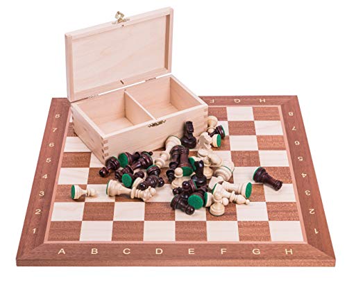 Square - Pro Schach Set Nr. 4 - Mahagoni - Schachbrett + Schachfiguren Staunton 4 + Kasten - Schachspiel aus Holz Square - Pro Schach Set Nr. 4 - Mahagoni - Schachbrett + Schachfiguren Staunton 4 + Kasten - Schachspiel aus Holz von SQUARE GAME